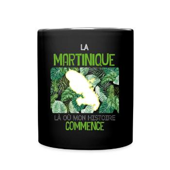 Martinique Mon histoire Martiniquais - Mug uni - noir - Devant