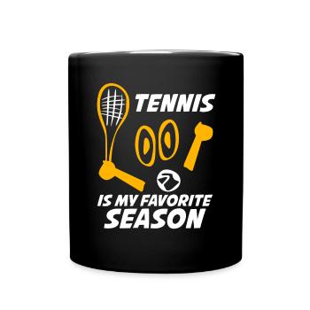 Tennis Dicton Raquette de tennis - Mug uni - noir - Devant