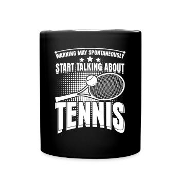 Tennis Joke Tennis Racket - Full Colour Mug - black - Front