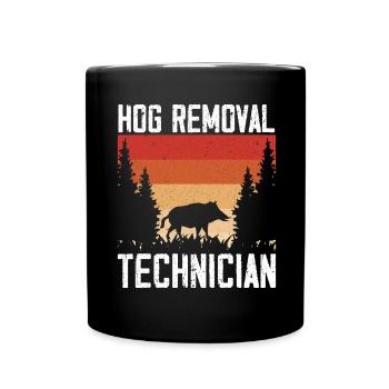 Techniker zur Entfernung von Schweinen Wildschwein - Tasse einfarbig - Schwarz - Vorne