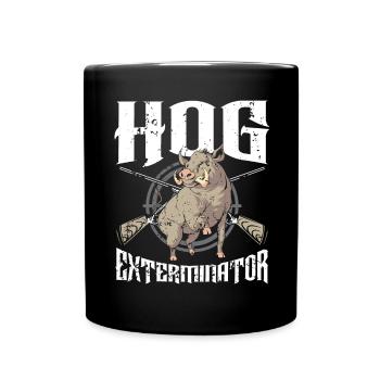 Hog Exterminator Wild Boar Wild Boar Hunter Hog - Full Colour Mug - black - Front