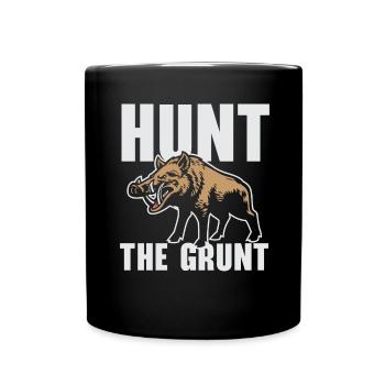 Hunt for the Grunt Wild Boar Wild Boar Hunters Sc - Full Colour Mug - black - Front