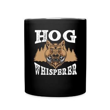 Hog Whisperer Sanglier Chasseur de sanglier Schwei - Mug uni - noir - Devant