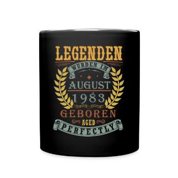 40 Geburtstag, Geboren 1983, Retro T-Shirt - Tasse einfarbig - Schwarz - Vorne