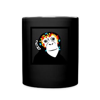 Singe Singe Visage Singe - Mug uni - noir - Devant
