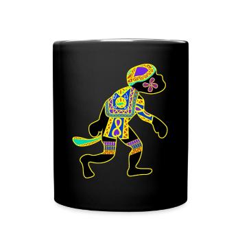 Singe avec motifs Singe - Mug uni - noir - Devant