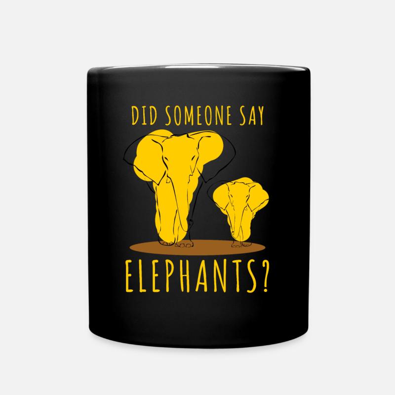 Elefanten Elefantenbaby Elefant - Tasse einfarbig - Schwarz