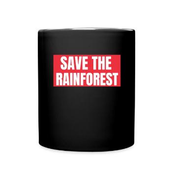 Save The Rainforest - Tasse einfarbig - Schwarz - Vorne