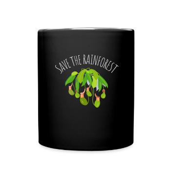 Save The Rainforest - Tasse einfarbig - Schwarz - Vorne