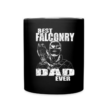 Falkner Wanderfalke Vintage Falknerei - Tasse einfarbig - Schwarz - Vorne