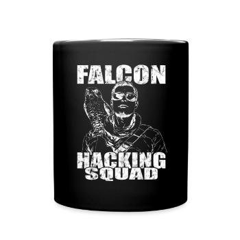 Falkner Wanderfalke Vintage Falknerei - Tasse einfarbig - Schwarz - Vorne