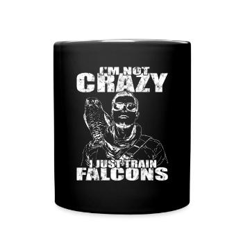 Fauconnier pèlerin Faucon Falcon Vintage Fauconnerie - Mug uni - noir - Devant