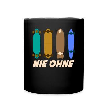 Longboard Longboarding Longboarder - Tasse einfarbig - Schwarz - Vorne