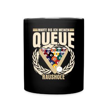 Poolbillard Snooker Billard Queue - Tasse einfarbig - Schwarz - Vorne