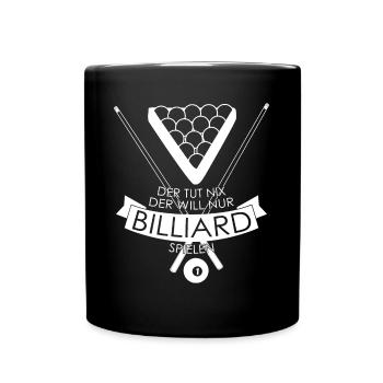 Billard Poolbillard Billardtisch Snooker - Tasse einfarbig - Schwarz - Vorne