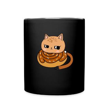Rouleau à la cannelle et petits pains à la cannelle - Mug uni - noir - Devant