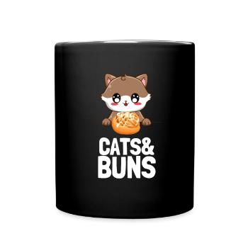 Cinnamon Roll And Cinnamon Buns - Full Colour Mug - black - Front