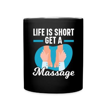Life is short Get a therapist - Full Colour Mug - black - Front