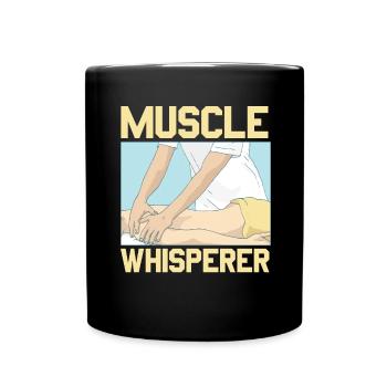 Muskelflüsterer Lizenzierter Massagetherapeut - Tasse einfarbig - Schwarz - Vorne