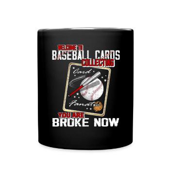 "Welcome to Baseball Cards Collection" - Full Colour Mug - black - Front