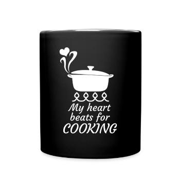 Cuisine Chef Chef chapeau de chef Chef - Mug uni - noir - Devant