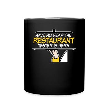Restaurant Restauranttester Essen - Tasse einfarbig - Schwarz - Vorne