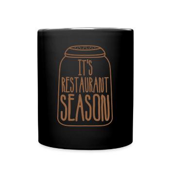 Restaurant, Chef, Cuisinier, Serveur - Mug uni - noir - Devant