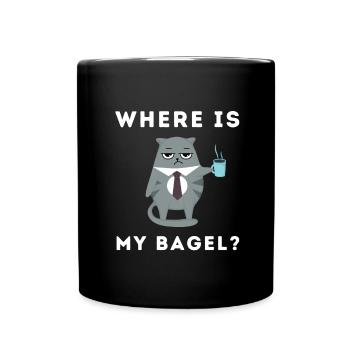 Sesame Bagel New York Jewish Deli - Tasse einfarbig - Schwarz - Vorne