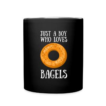 Sesame Bagel New York Jewish Deli - Tasse einfarbig - Schwarz - Vorne
