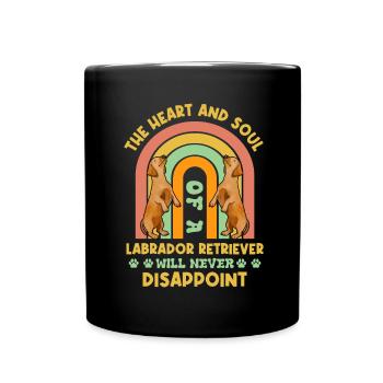 Labrador - Tasse einfarbig - Schwarz - Vorne