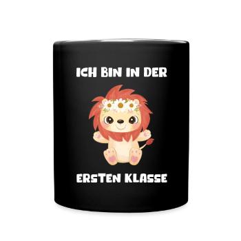 Mädchen Einschulung 2023 Schulbeginn Schulkind - Tasse einfarbig - Schwarz - Vorne