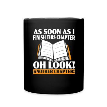 Wild auf Lesen Bücher lesen Buch lesen - Tasse einfarbig - Schwarz - Vorne