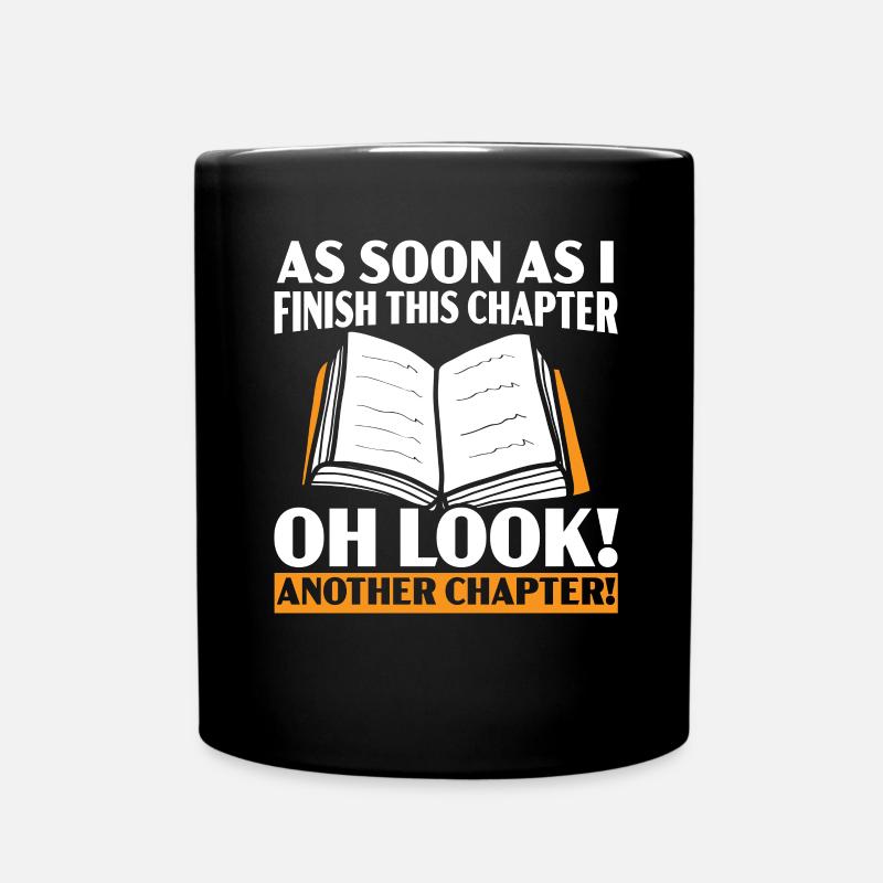 Wild on Reading Books Reading Book Reading - Full Colour Mug - black