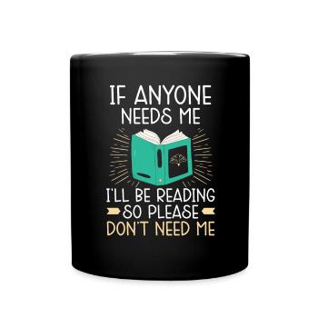 My weekend is fully booked Reading books Books - Full Colour Mug - black - Front