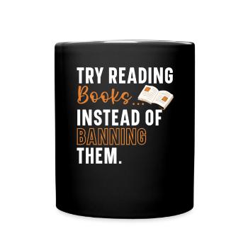 I read books like it's my job ook reading - Full Colour Mug - black - Front