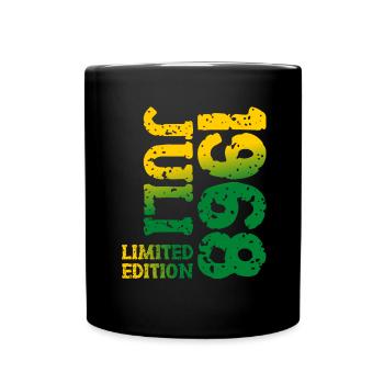 1968 Juli Limited Edition Geburtstag Geschenk - Tasse einfarbig - Schwarz - Vorne