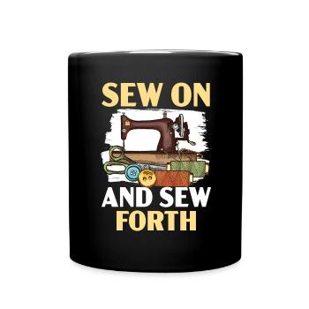 coudre une couture avant matelassage crochet couture - Mug uni - noir - Devant
