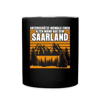 Saarland alter Saarländer - Tasse einfarbig - Schwarz - Vorne
