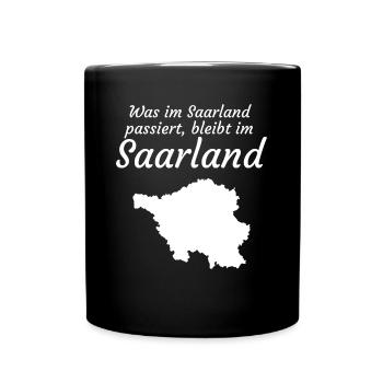 Saarland saarländisch Saarländer - Tasse einfarbig - Schwarz - Vorne
