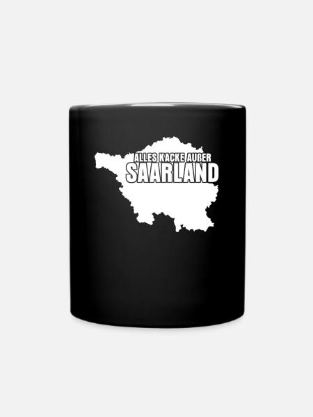 Saarland Witz Saarländer - Tasse einfarbig - Schwarz