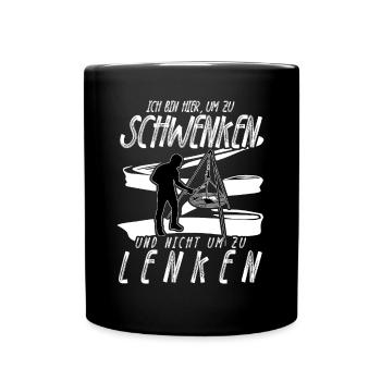 Schwenken Grillen Saarland Saarländer - Tasse einfarbig - Schwarz - Vorne