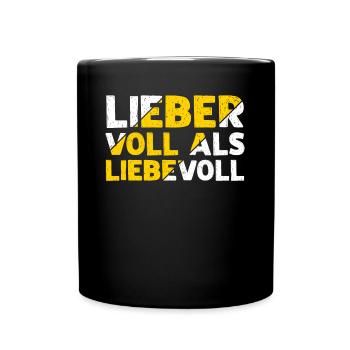 Bier Alkohol Saufen Junggesellenabschied - Tasse einfarbig - Schwarz - Vorne