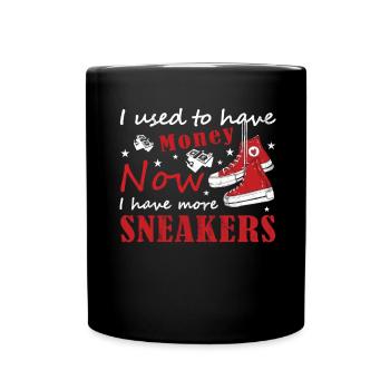 Collectionneur de baskets « J’avais de l’argent » - Mug uni - noir - Devant