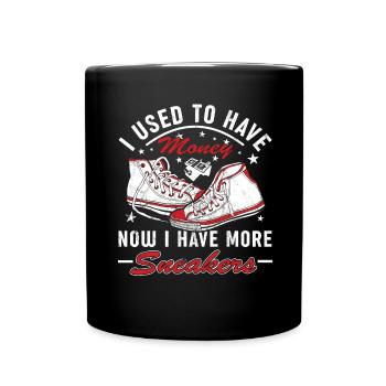 Collectionneur de baskets « J’avais de l’argent » - Mug uni - noir - Devant