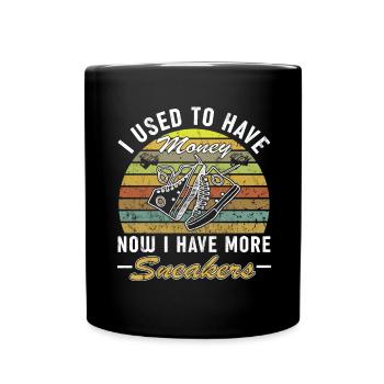 Collectionneur de baskets « J’avais de l’argent » - Mug uni - noir - Devant