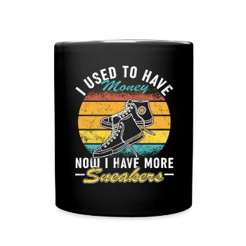 Collectionneur de baskets « J’avais de l’argent » - Mug uni - noir - Devant