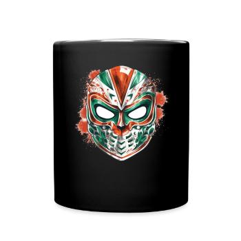 Lucha Libre Mexikanische Wrestling Maske Luchador - Tasse einfarbig - Schwarz - Vorne