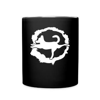 Yoga avec Dog Dog Meditation - Mug uni - noir - Devant