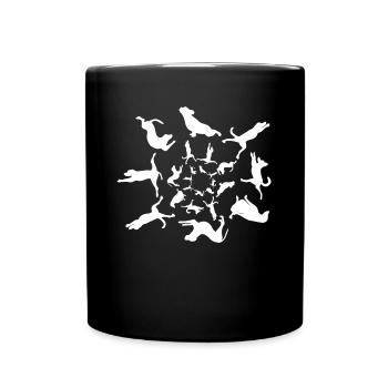 Chiens de yoga Chien Méditation Exercice de yoga - Mug uni - noir - Devant