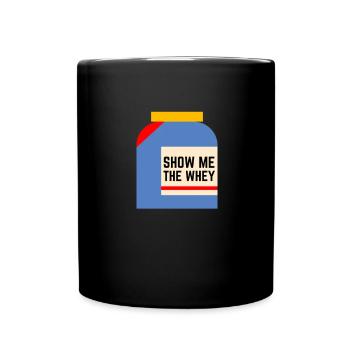 Afficher la poudre de protéine de lactosérum - Mug uni - noir - Devant